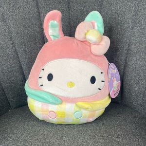 🥕 Sanrio’s Hello Kitty in Bunny Costume Easter Squishmallow 8 inch NWT
